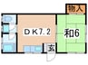 コスモAoi戸塚 1DKの間取り