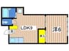 グリ－ンヒルズ本牧 1LDKの間取り