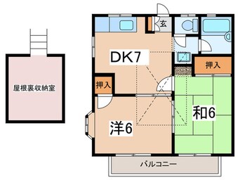 間取図 ジィニ－バ　Ｂ