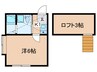 マ．ピエス向ヶ丘遊園 1Kの間取り