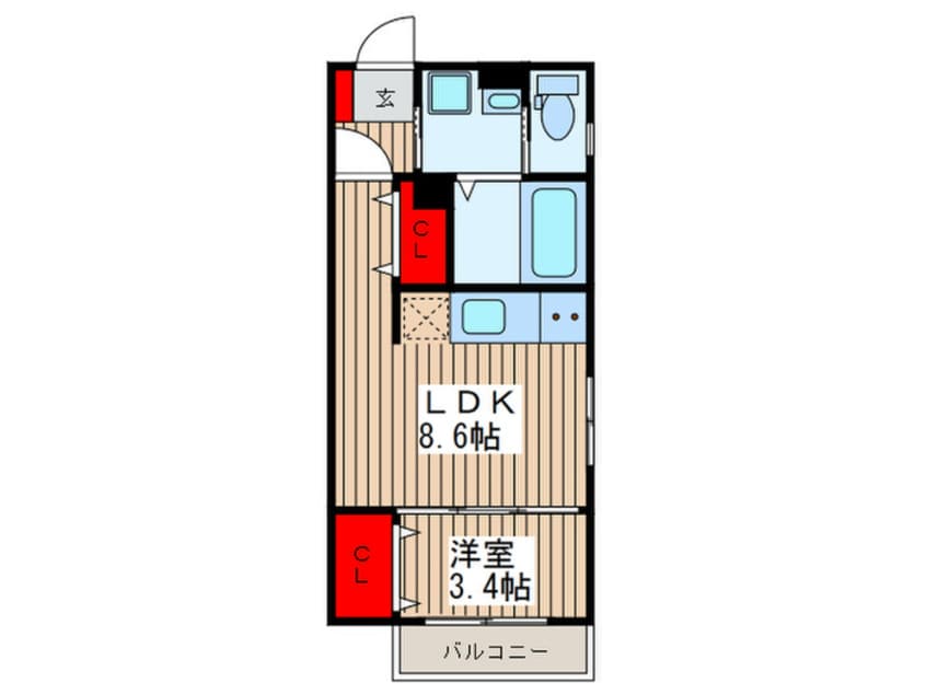 間取図 エルメゾン　ロシェ