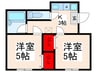 グリ－ンハイツⅡ 2Kの間取り