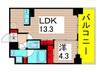 ORSUS UMEJIMA 1LDKの間取り