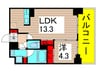 ORSUS UMEJIMA 1LDKの間取り