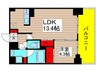 ORSUS UMEJIMA 1LDKの間取り