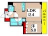ORSUS UMEJIMA 1LDKの間取り