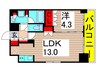 ORSUS UMEJIMA 1LDKの間取り