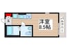 ピカード三郷 1Rの間取り