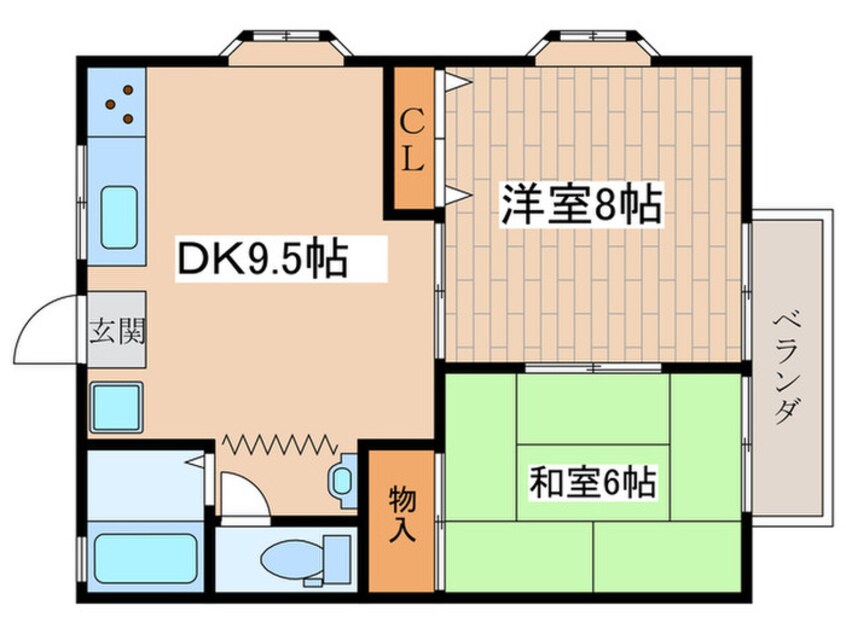 間取図 コーポ栄