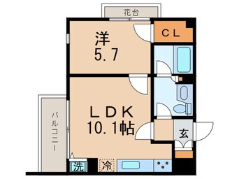 間取図 ラナイコート1596