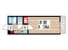 桜テラス 1Kの間取り