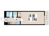 桜テラス 1Kの間取り