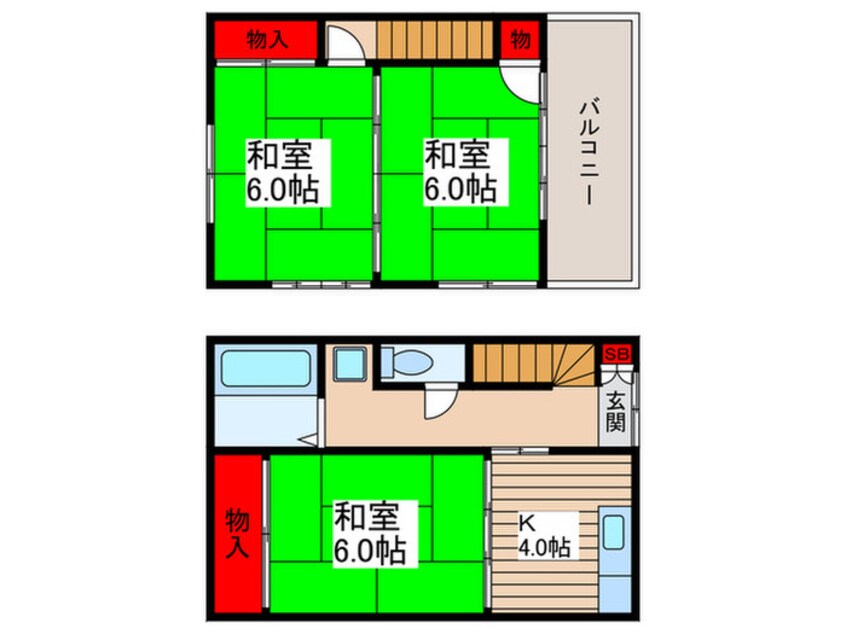 間取図 松戸市西馬橋3丁目住宅