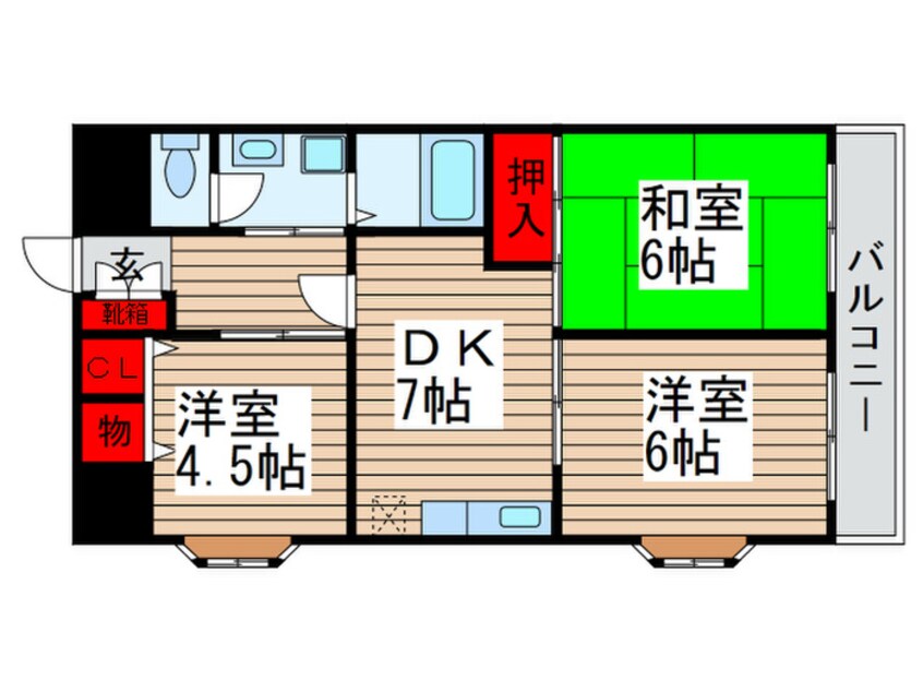 間取図 ウエストパ－ク西馬橋