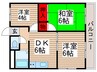 コーポ川間 3DKの間取り