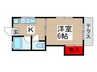 フジコーポ 1Kの間取り
