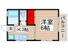 フジコーポ 1Kの間取り