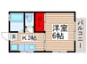 フジコーポ 1Kの間取り