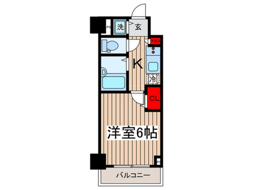 間取図 ガ－ラ・シテｨ門前仲町(204)