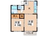 コーポ鹿沼 2Kの間取り