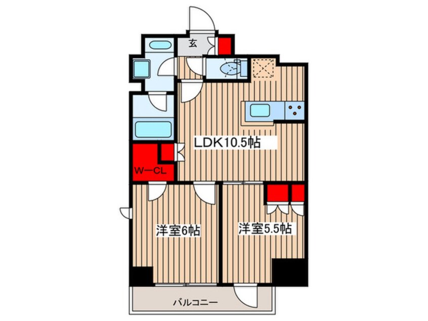 間取図 ドゥーエ日暮里