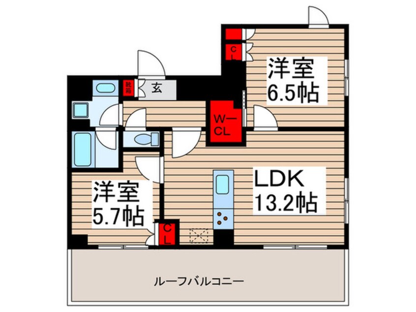 間取図 ドゥーエ日暮里