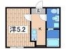 ウィステリアパルク西横浜 1Kの間取り
