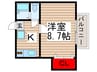 マンション梅木 1Kの間取り