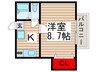 マンション梅木 1Kの間取り