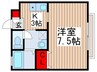 ベルコンフォ－ト 1Kの間取り