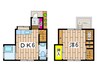 馬堀町貸家Ⅱ 1DKの間取り