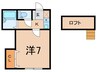 アイシンコーポI 1Kの間取り
