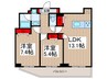 ＨＦ押上レジデンス 2LDKの間取り