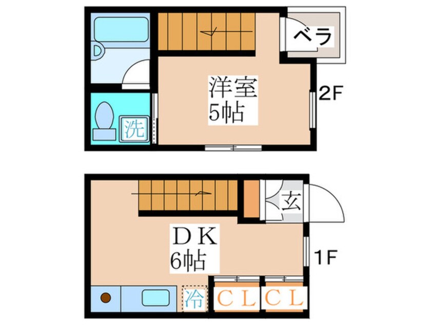 間取図 メゾネット竹田