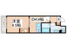 カーサハッピー中川 1DKの間取り