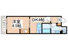 カーサハッピー中川 1DKの間取り