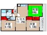 サンフィ－ルド松戸 3LDKの間取り