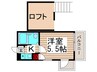 サザンクロス 1Kの間取り