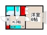 クレアール西新井 1Kの間取り
