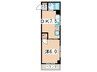 コスモＡｏｉ湘南台ＮＯ３ 1DKの間取り