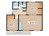宮向団地２街区８号棟(503) 2LDKの間取り
