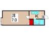 シャンブル綾瀬G 1Kの間取り