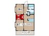 リリーヴィレッジ　CREST 2LDKの間取り