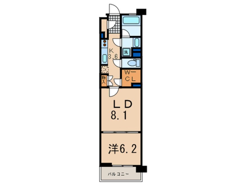 間取図 Brillia ist三軒茶屋ﾌﾞﾗｯｻﾑﾃﾗｽ