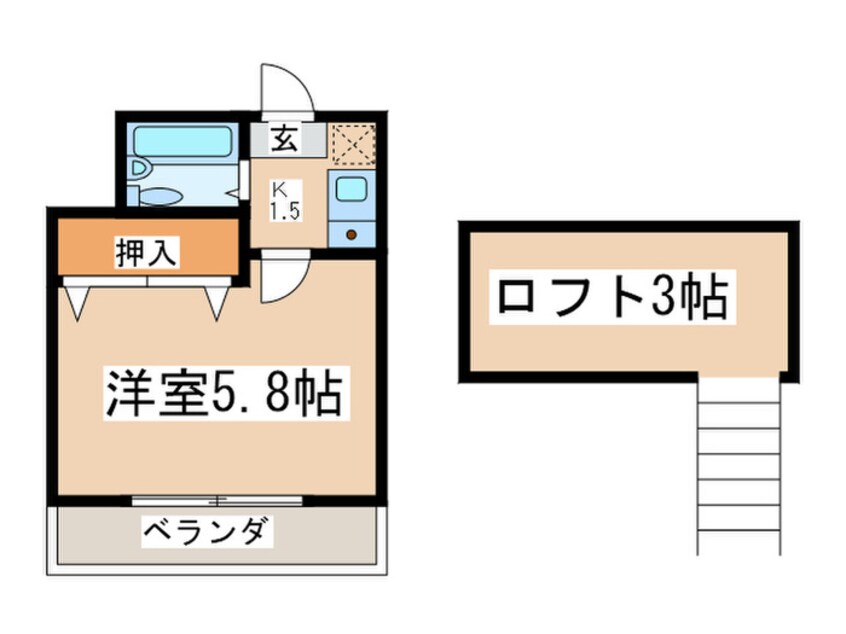 間取図 ＨＭＮ稲田堤Ｂ