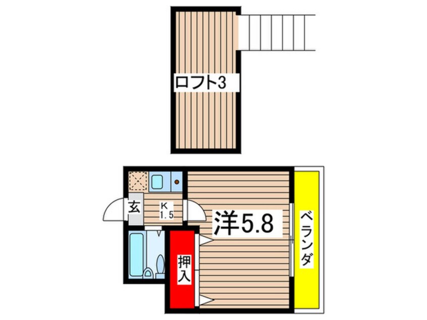 間取図 ＨＭＮ稲田堤Ｂ