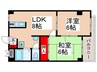 中島ビル 2LDKの間取り