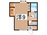 グリーンコーポネモト追浜 1Kの間取り