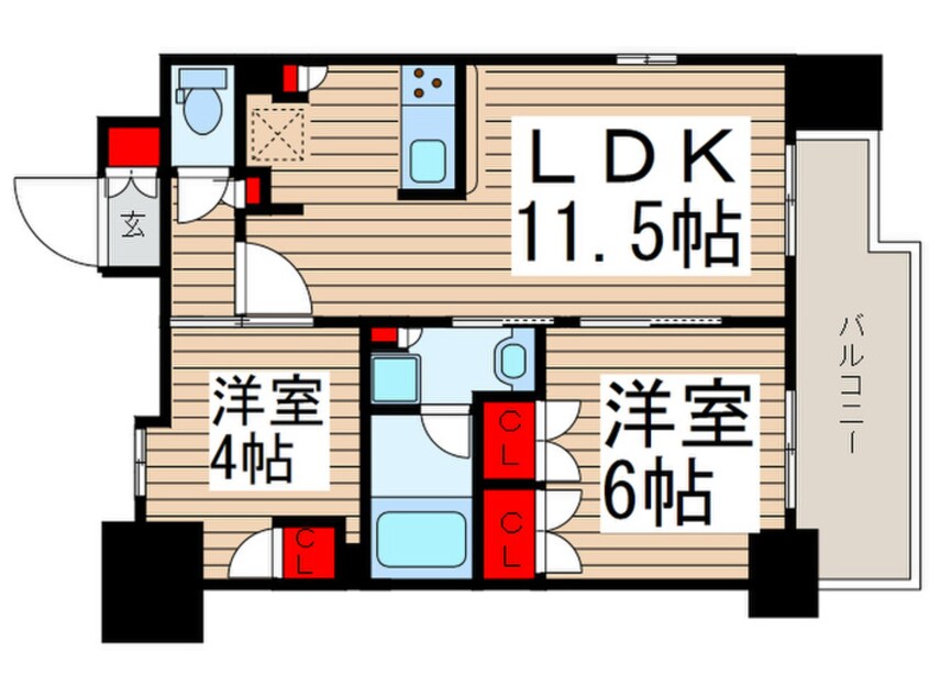 間取図 Park Axis 台東根岸9階～14階