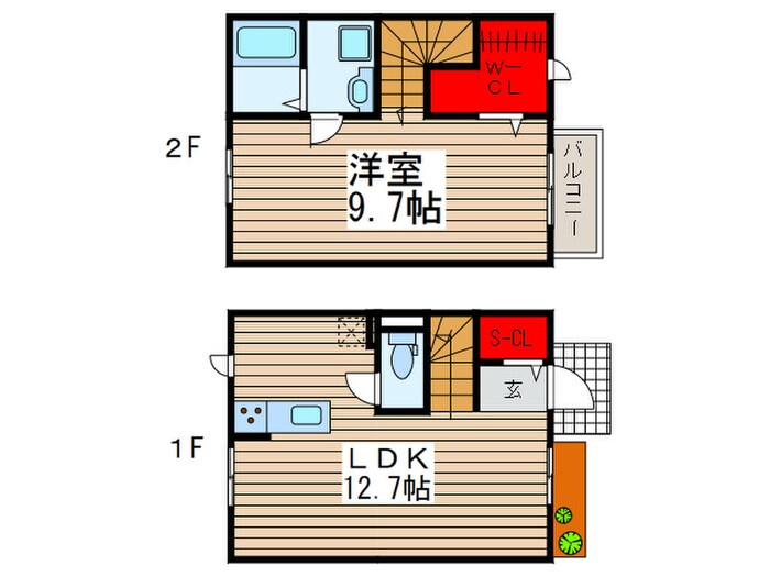 間取り図 ラド・ヒュ－ス習志野